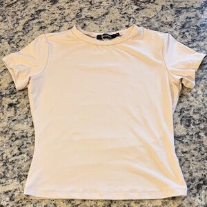 Cream Short Sleeve Tee Size Small